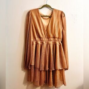 cupshe cocktail starlight metallic dress